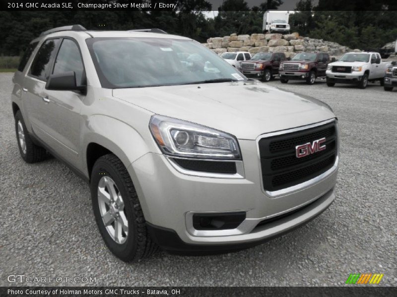 Champagne Silver Metallic / Ebony 2014 GMC Acadia SLE