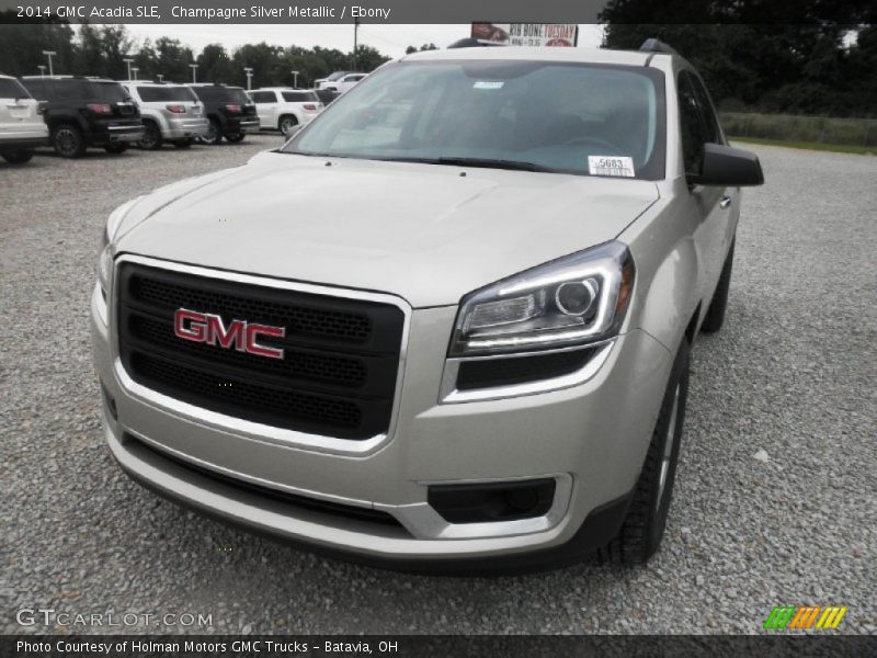 Champagne Silver Metallic / Ebony 2014 GMC Acadia SLE