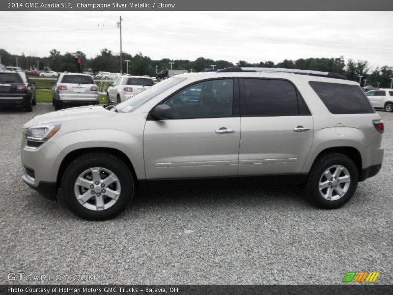 Champagne Silver Metallic / Ebony 2014 GMC Acadia SLE