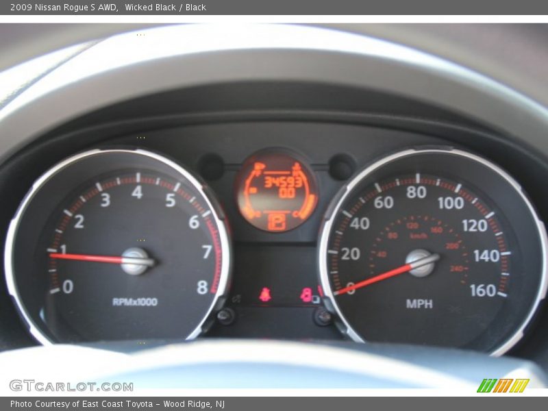 Wicked Black / Black 2009 Nissan Rogue S AWD