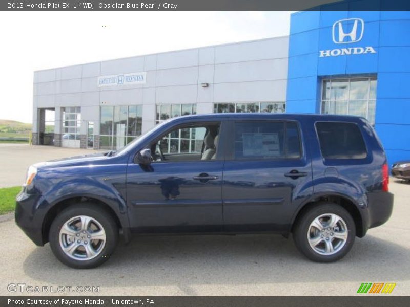 Obsidian Blue Pearl / Gray 2013 Honda Pilot EX-L 4WD