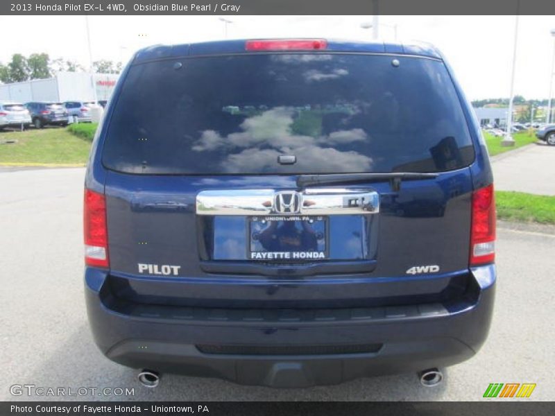 Obsidian Blue Pearl / Gray 2013 Honda Pilot EX-L 4WD