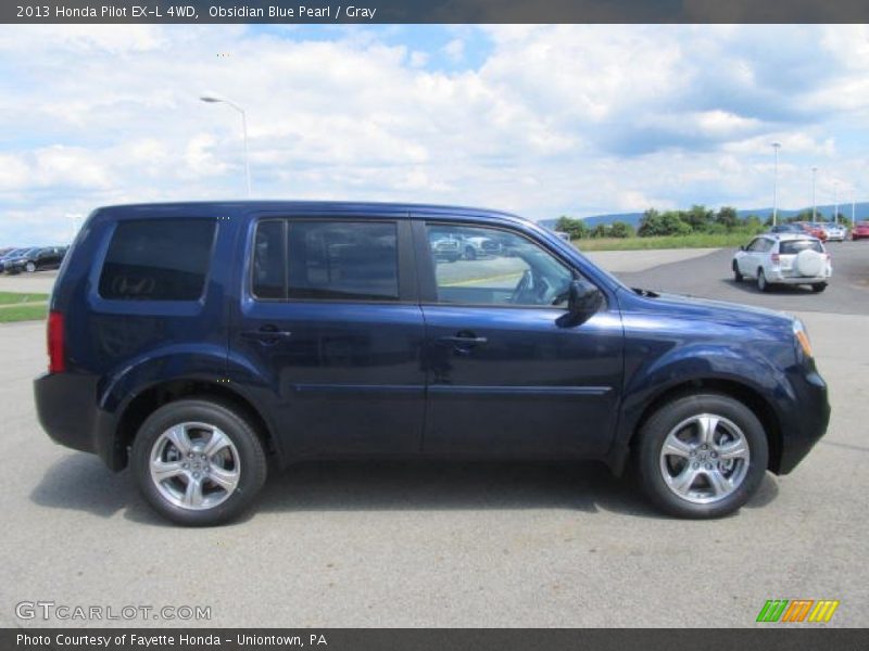 Obsidian Blue Pearl / Gray 2013 Honda Pilot EX-L 4WD