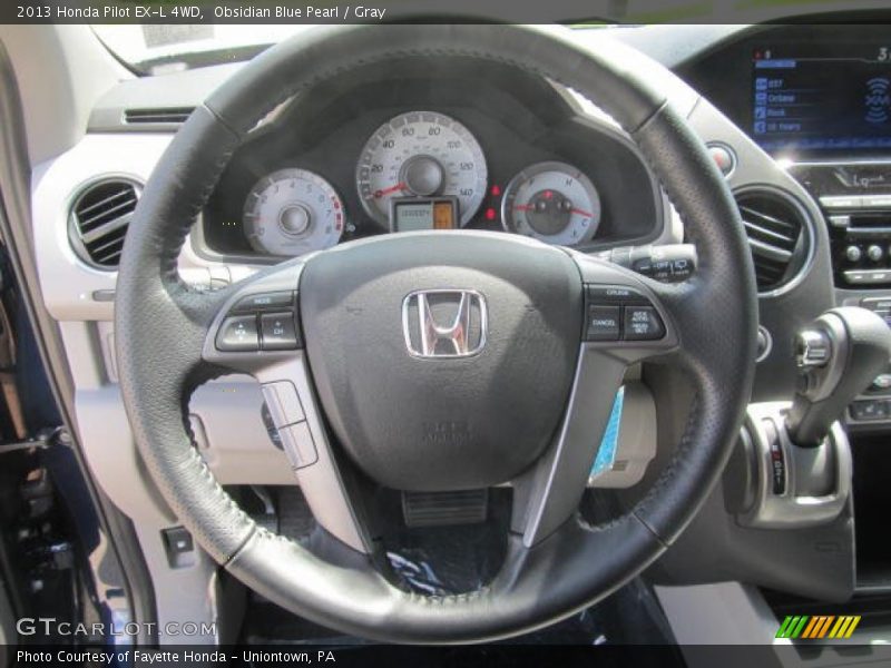 Obsidian Blue Pearl / Gray 2013 Honda Pilot EX-L 4WD