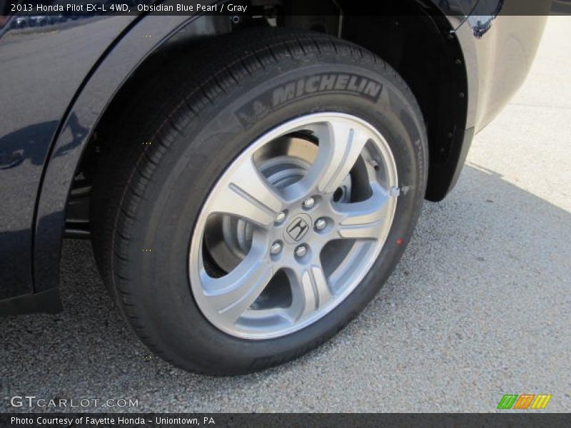 Obsidian Blue Pearl / Gray 2013 Honda Pilot EX-L 4WD