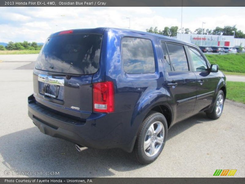Obsidian Blue Pearl / Gray 2013 Honda Pilot EX-L 4WD
