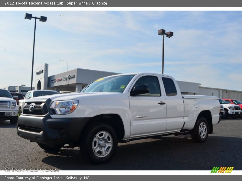 Super White / Graphite 2012 Toyota Tacoma Access Cab