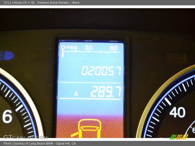 Polished Metal Metallic / Black 2011 Honda CR-V SE