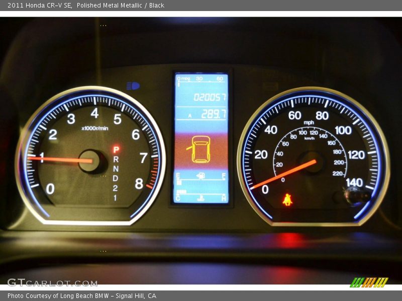 Polished Metal Metallic / Black 2011 Honda CR-V SE