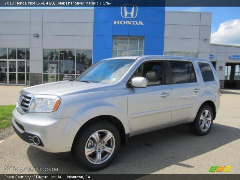 Alabaster Silver Metallic / Gray 2013 Honda Pilot EX-L 4WD
