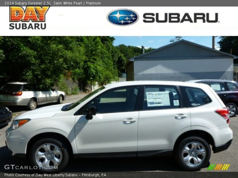 Satin White Pearl / Platinum 2014 Subaru Forester 2.5i