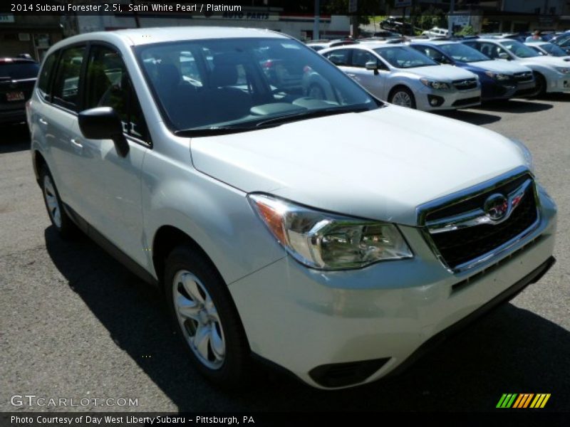Satin White Pearl / Platinum 2014 Subaru Forester 2.5i