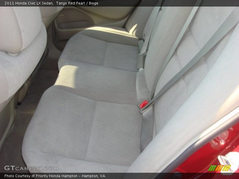 Tango Red Pearl / Beige 2011 Honda Civic LX Sedan