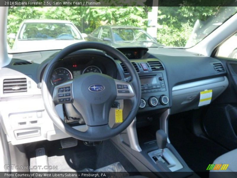 Satin White Pearl / Platinum 2014 Subaru Forester 2.5i