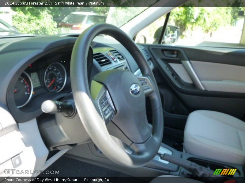 Satin White Pearl / Platinum 2014 Subaru Forester 2.5i