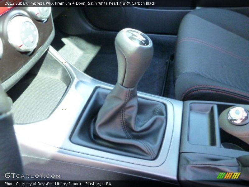 Satin White Pearl / WRX Carbon Black 2013 Subaru Impreza WRX Premium 4 Door