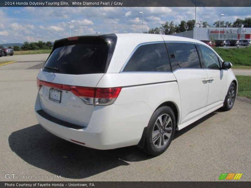 White Diamond Pearl / Gray 2014 Honda Odyssey Touring Elite