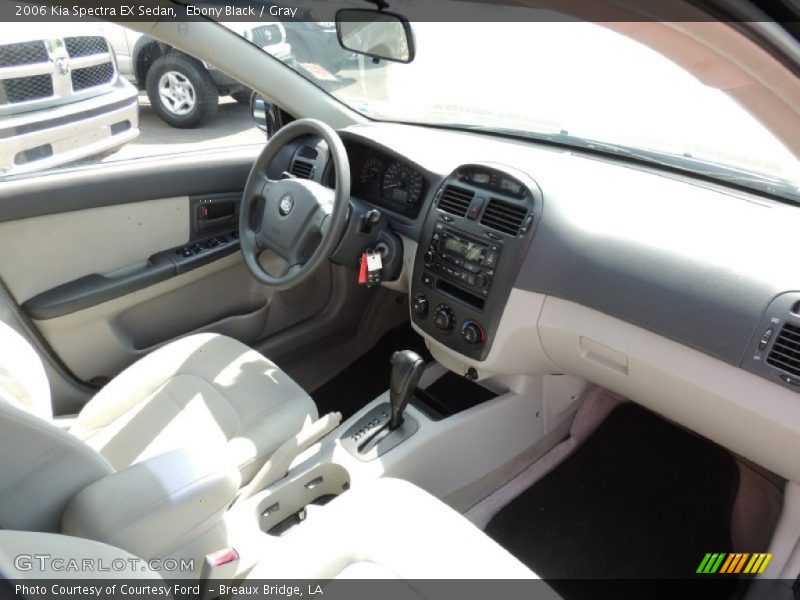 Ebony Black / Gray 2006 Kia Spectra EX Sedan