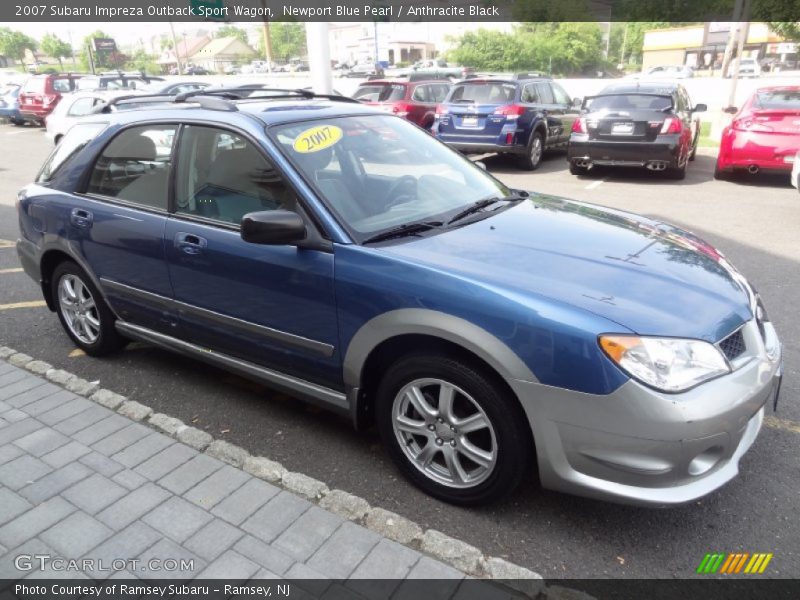 Newport Blue Pearl / Anthracite Black 2007 Subaru Impreza Outback Sport Wagon
