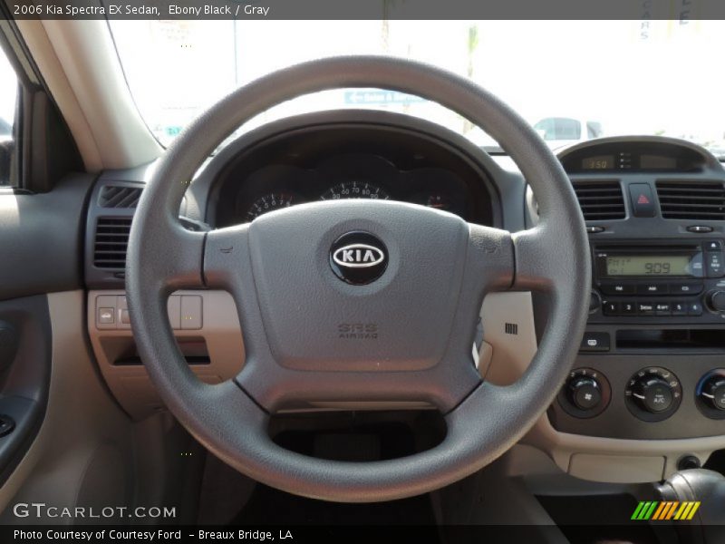 Ebony Black / Gray 2006 Kia Spectra EX Sedan