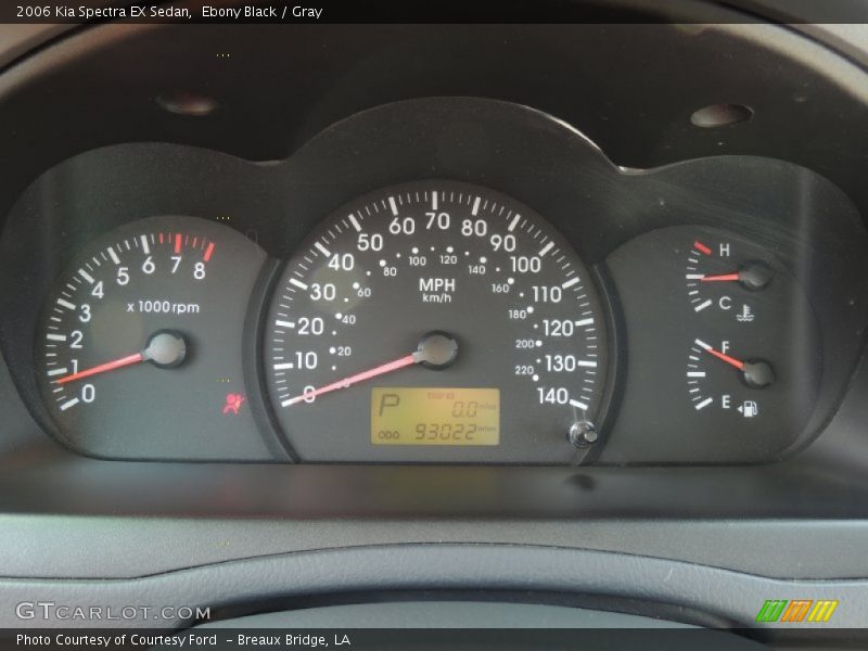 Ebony Black / Gray 2006 Kia Spectra EX Sedan