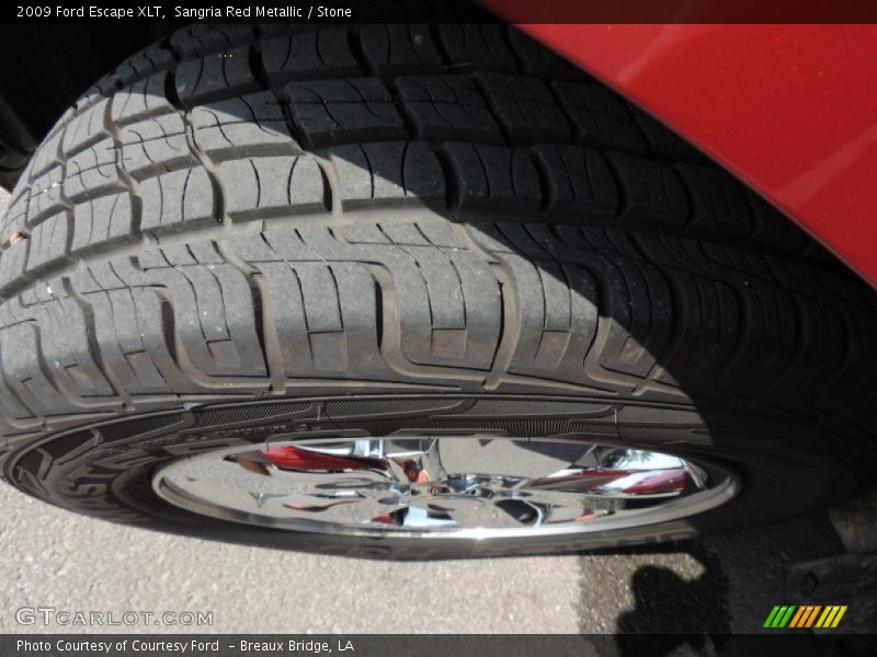 Sangria Red Metallic / Stone 2009 Ford Escape XLT