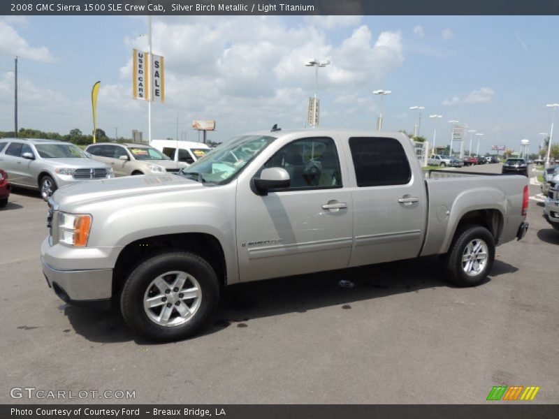 Silver Birch Metallic / Light Titanium 2008 GMC Sierra 1500 SLE Crew Cab