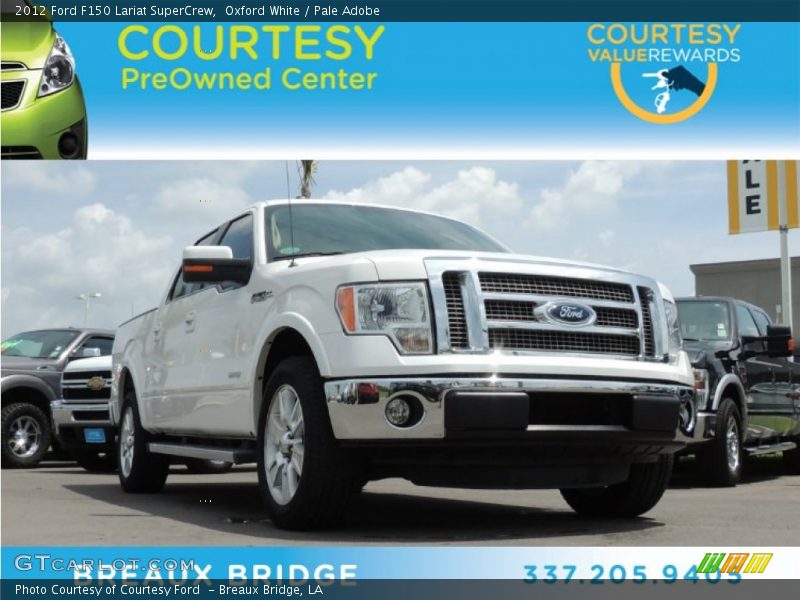 Oxford White / Pale Adobe 2012 Ford F150 Lariat SuperCrew