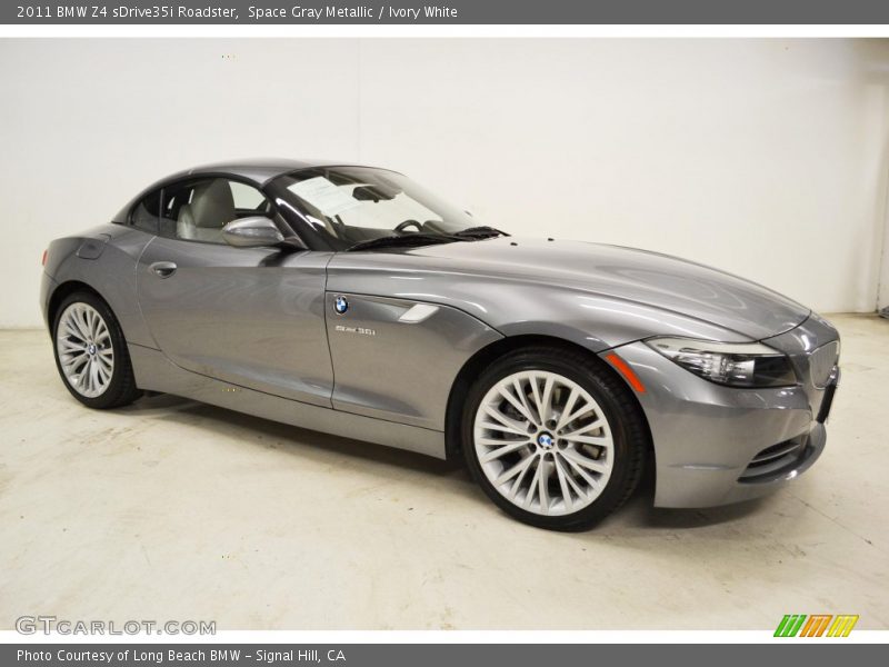 Space Gray Metallic / Ivory White 2011 BMW Z4 sDrive35i Roadster