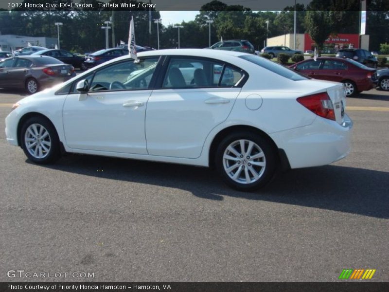 Taffeta White / Gray 2012 Honda Civic EX-L Sedan