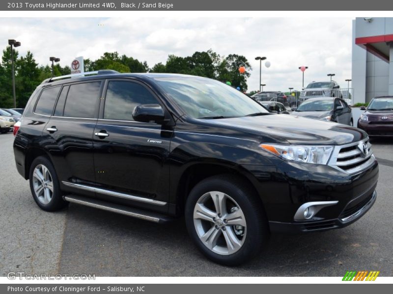 Black / Sand Beige 2013 Toyota Highlander Limited 4WD