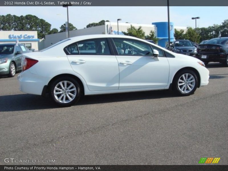 Taffeta White / Gray 2012 Honda Civic EX-L Sedan