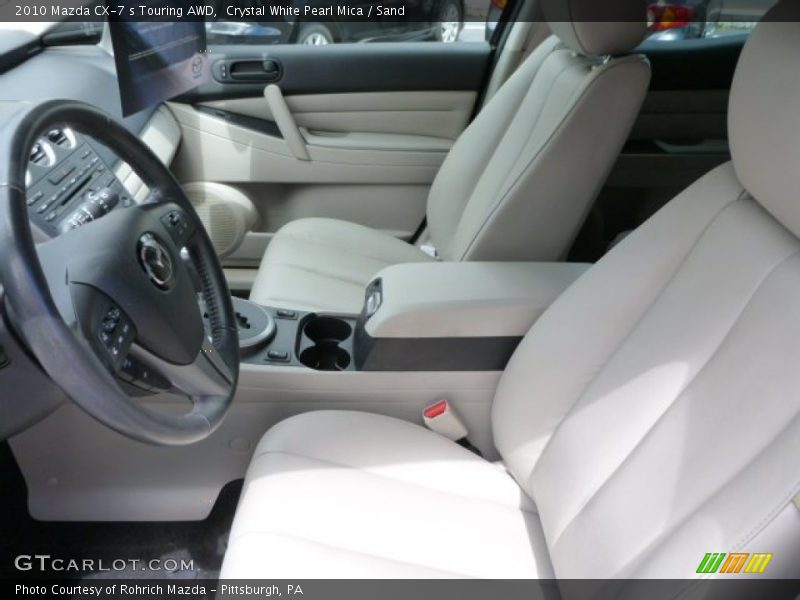 Crystal White Pearl Mica / Sand 2010 Mazda CX-7 s Touring AWD