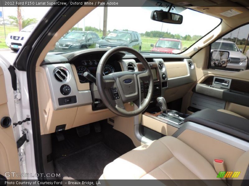 Oxford White / Pale Adobe 2012 Ford F150 Lariat SuperCrew