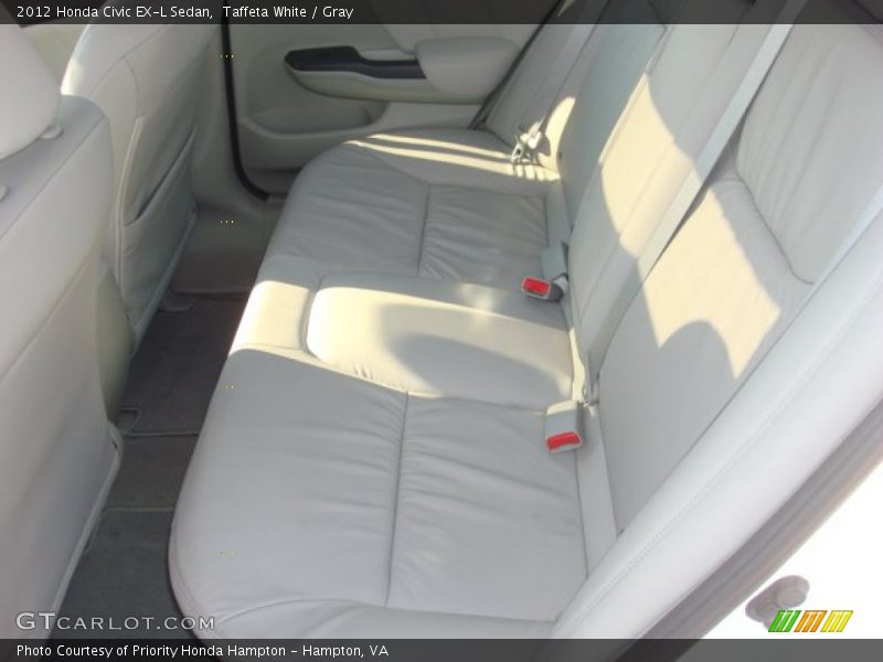 Taffeta White / Gray 2012 Honda Civic EX-L Sedan