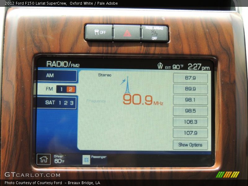 Oxford White / Pale Adobe 2012 Ford F150 Lariat SuperCrew