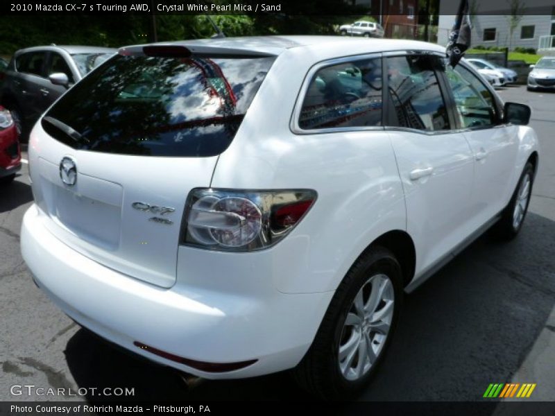 Crystal White Pearl Mica / Sand 2010 Mazda CX-7 s Touring AWD