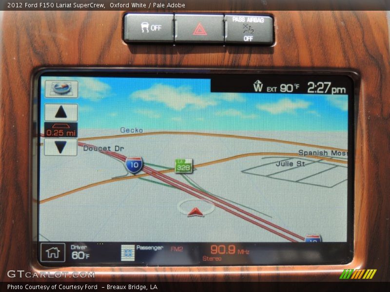 Oxford White / Pale Adobe 2012 Ford F150 Lariat SuperCrew