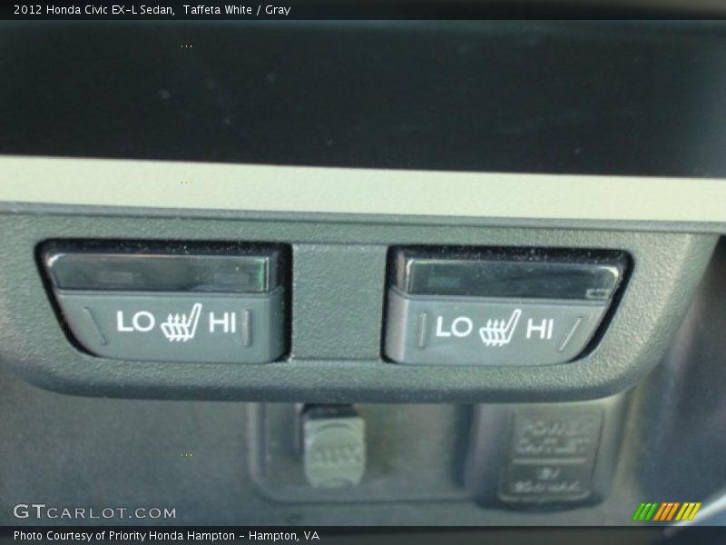 Taffeta White / Gray 2012 Honda Civic EX-L Sedan