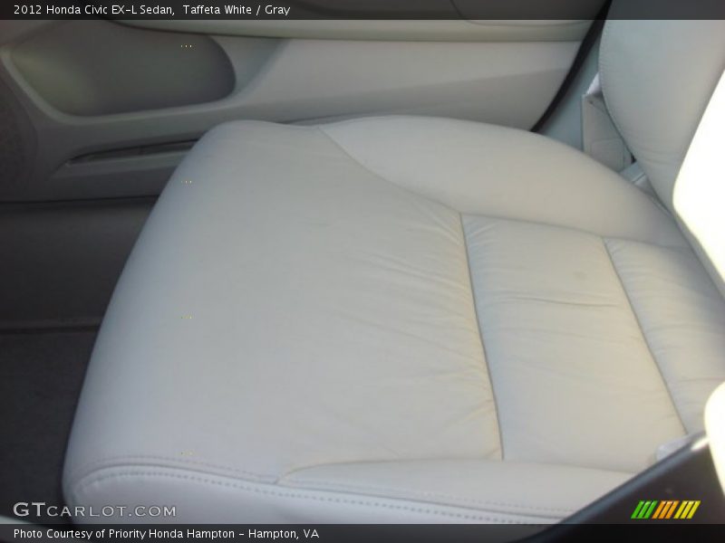Taffeta White / Gray 2012 Honda Civic EX-L Sedan
