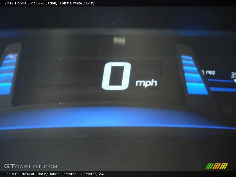 Taffeta White / Gray 2012 Honda Civic EX-L Sedan
