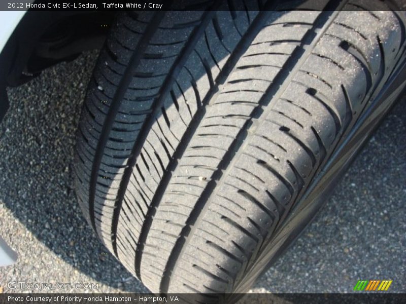 Taffeta White / Gray 2012 Honda Civic EX-L Sedan