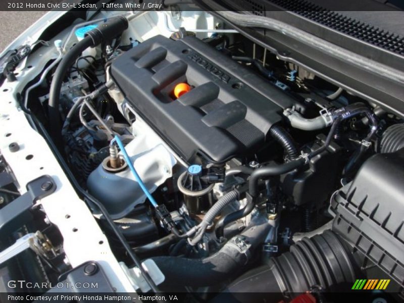Taffeta White / Gray 2012 Honda Civic EX-L Sedan