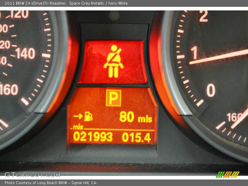 Space Gray Metallic / Ivory White 2011 BMW Z4 sDrive35i Roadster