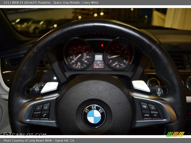 Space Gray Metallic / Ivory White 2011 BMW Z4 sDrive35i Roadster