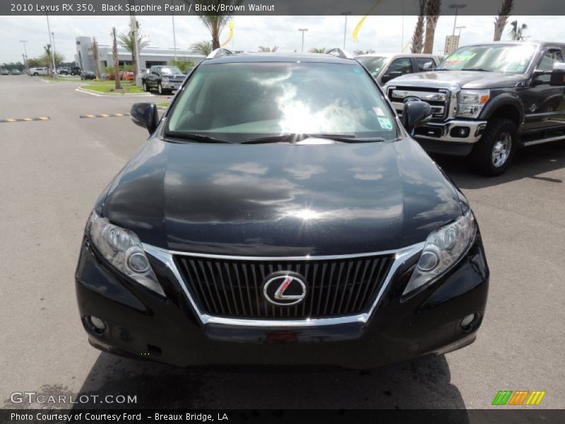 Black Sapphire Pearl / Black/Brown Walnut 2010 Lexus RX 350