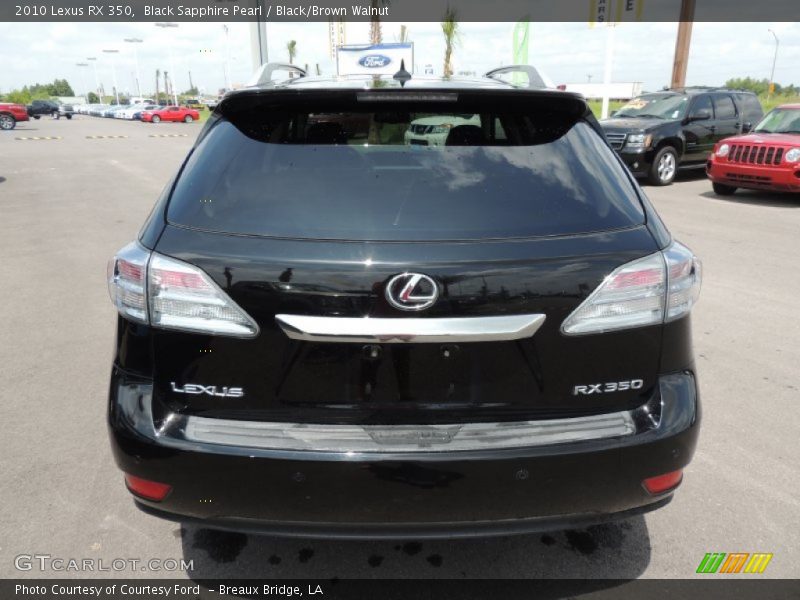 Black Sapphire Pearl / Black/Brown Walnut 2010 Lexus RX 350