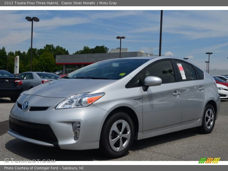 Classic Silver Metallic / Misty Gray 2013 Toyota Prius Three Hybrid