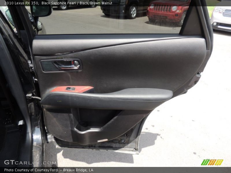 Black Sapphire Pearl / Black/Brown Walnut 2010 Lexus RX 350