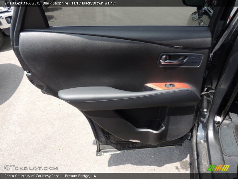 Black Sapphire Pearl / Black/Brown Walnut 2010 Lexus RX 350